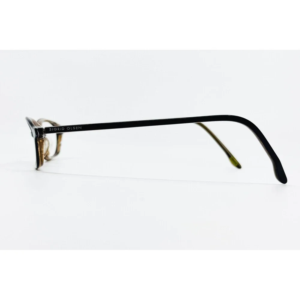 Sigrid Olsen Eyeglasses Womens Black Brown Onyx Grain SO 113 Oval 135